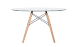 Mesa Comedor Replica Eames 120 Cm - Vidrio