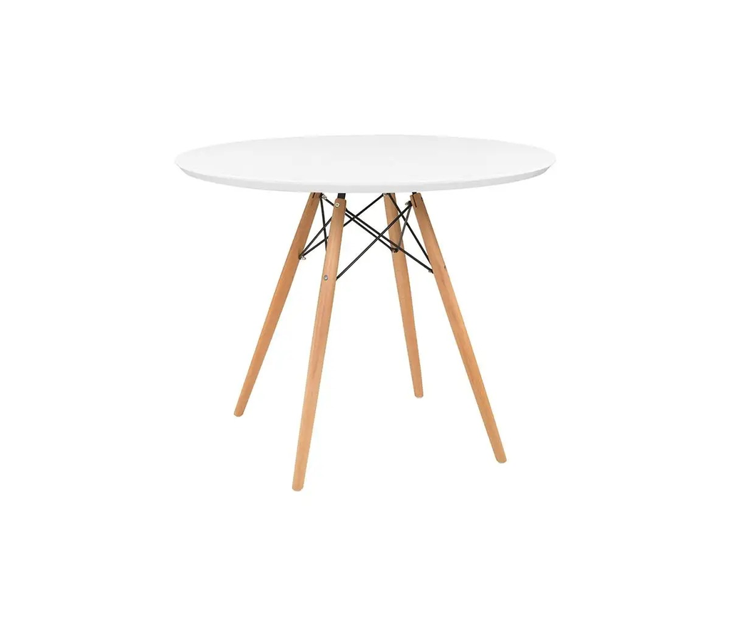 Mesa Comedor Replica Eames 90 Cm - Tapa Blanca