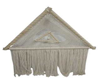 Macrame Vallarta Triangular Gris