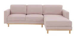 Sofa Esquinero Maka Rosa Ceniza. Derecha